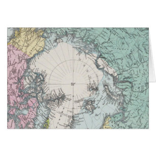 Cartão Mapa do Mar Polar