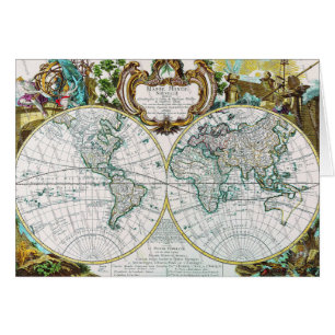 Cartão Mapa do mundo