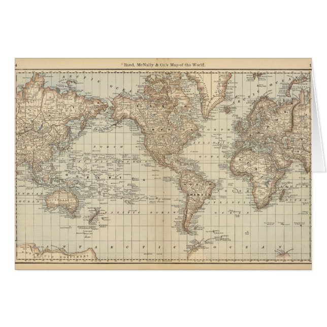 Cartão Mapa do Mundo 2 (Frente Horizontal)