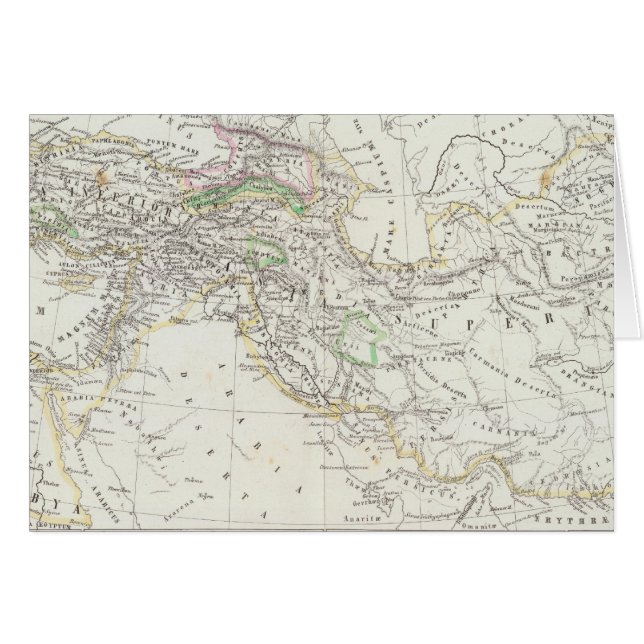 Cartão Mapa do Mundo do Hemisfério Leste (Frente Horizontal)