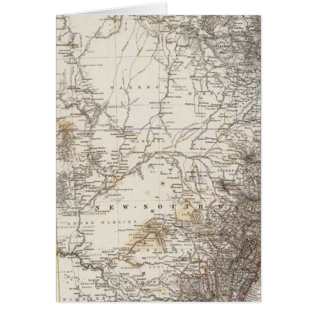 Cartão Mapa do Sudeste da Austrália (Frente)