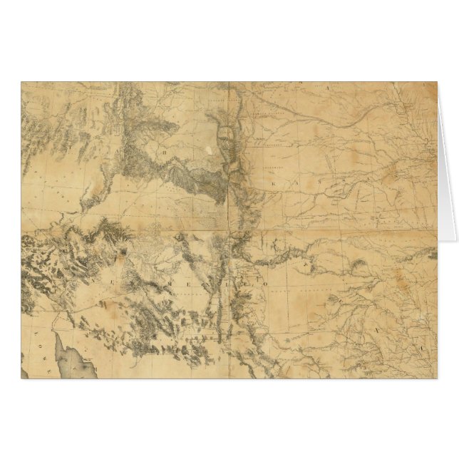 Cartão Mapa do Território dos Estados Unidos (Frente Horizontal)