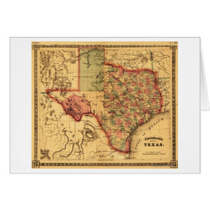 Cartão Mapa do TexasPanorâmica