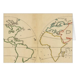 Cartão Mapa do Worlp com 5 Zonas