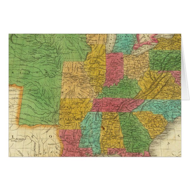 Cartão Mapa dos Estados Unidos (Frente Horizontal)