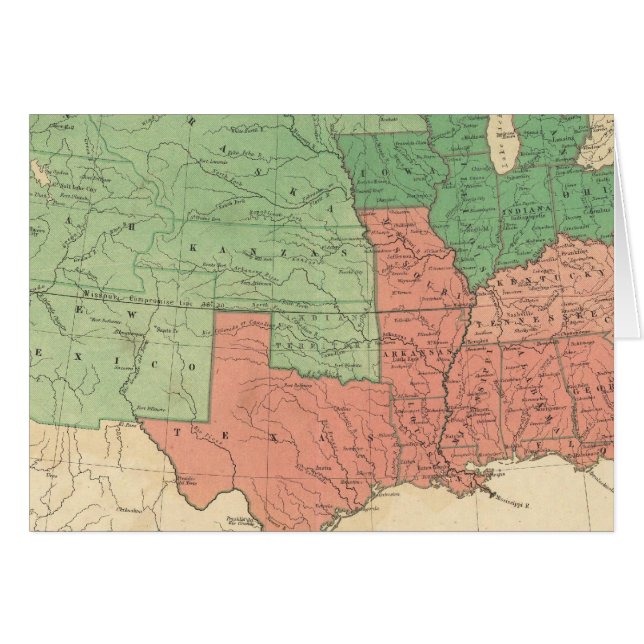 Cartão Mapa dos Estados Unidos 2 (Frente Horizontal)
