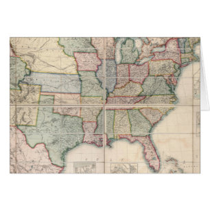 Cartão Mapa dos Estados Unidos 3
