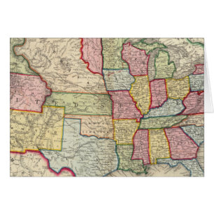 Cartão Mapa Dos Estados Unidos E Territórios