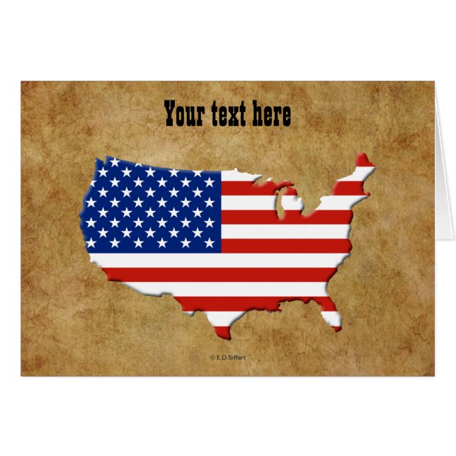 Cartão mapa dos EUA (Frente Horizontal)