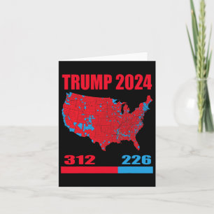 Cartão Mapa Eleitoral 2024 Trump 312 Red 2024 Res Eleitor