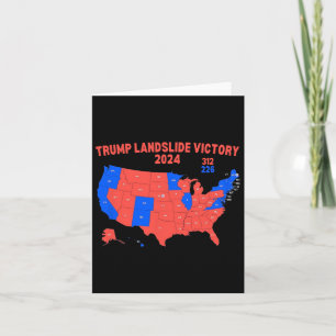 Cartão Mapa Eleitoral 2024 Trump 312 Trump Landslides