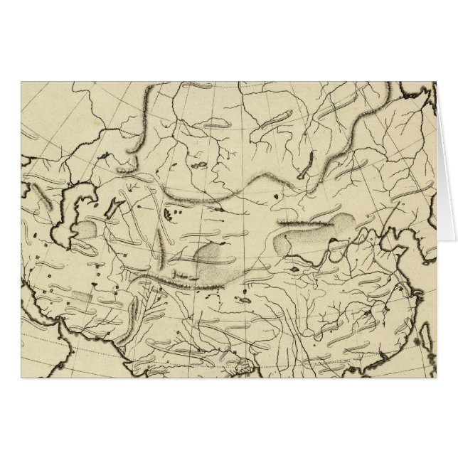 Cartão Mapa-esboço da Ásia (Frente Horizontal)