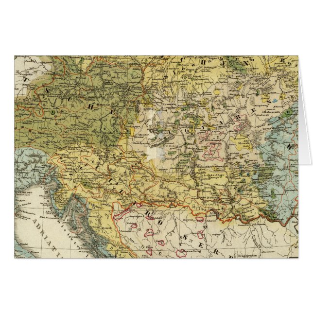 Cartão Mapa etnográfico da Europa (Frente Horizontal)