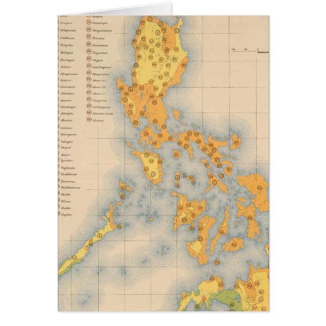 Cartão Mapa etnográfico n.o 3 (Frente)