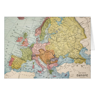 CARTÃO MAPA: EUROPA, 1885