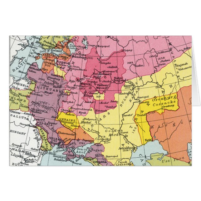 CARTÃO MAPA: EXPANSÃO DE RÚSSIA (Frente Horizontal)