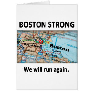 Cartão Mapa forte de Boston