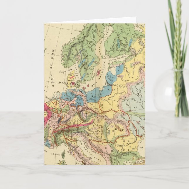 Cartão Mapa Geológico da Europa (Frente)