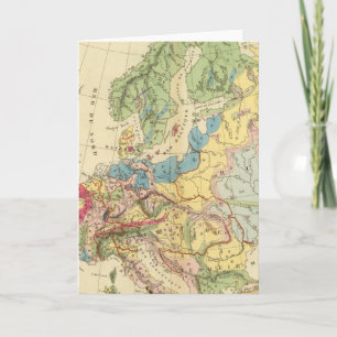 Cartão Mapa Geológico da Europa