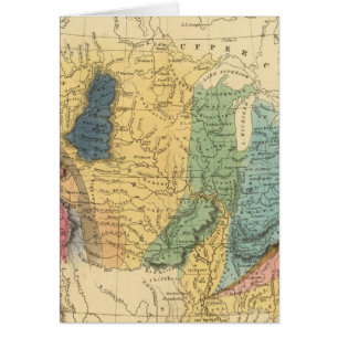 Cartão Mapa geológico dos Estados Unidos