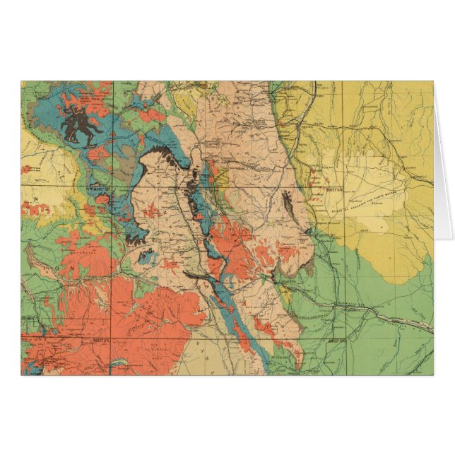 Cartão Mapa Geológico Geral do Colorado (Frente Horizontal)