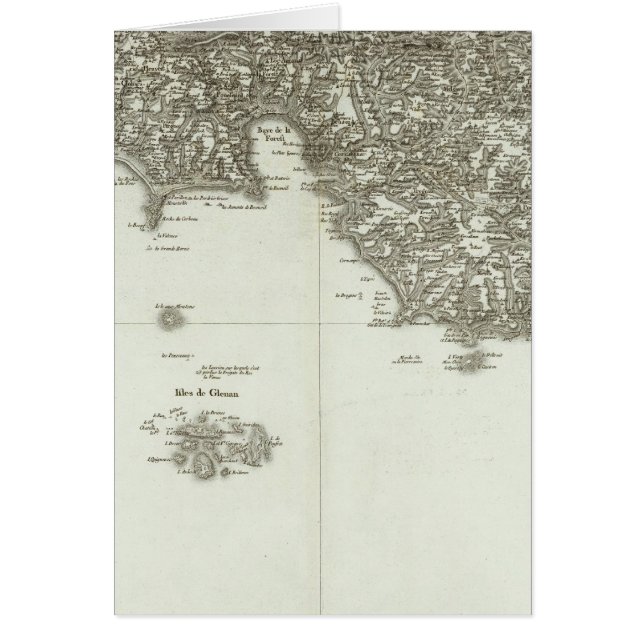 Cartão Mapa gravado de França 2 (Frente)