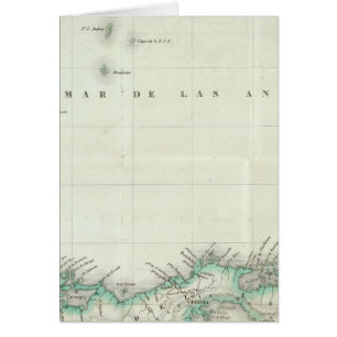 Cartão Mapa gravado do Panamá