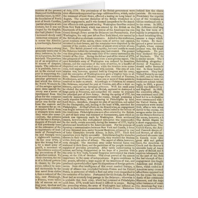 Cartão Mapa Histórico 2 dos Estados Unidos (Frente)