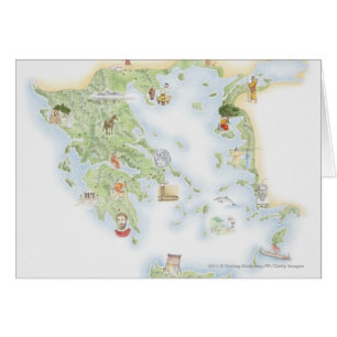 Cartão Mapa ilustrado da piscina antiga