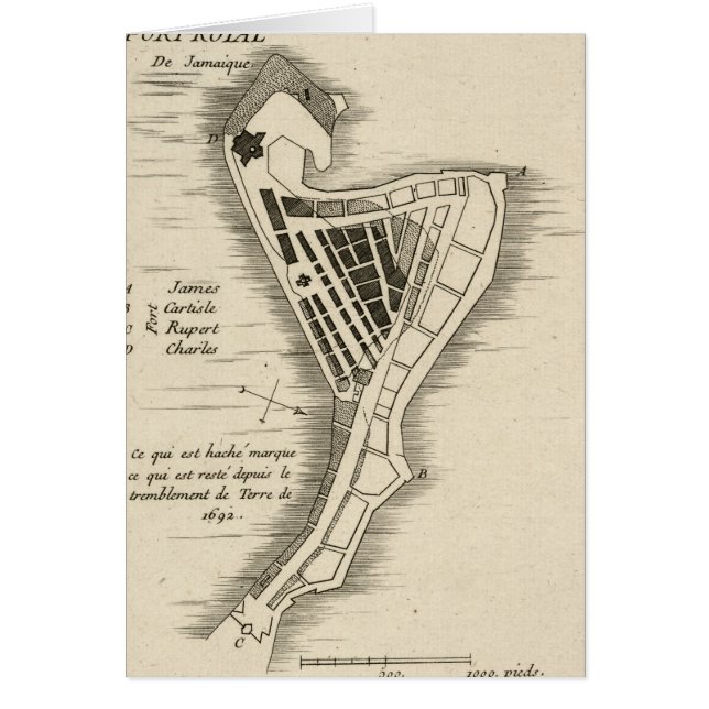 CARTÃO MAPA: JAMAICA, 1755 (Frente)