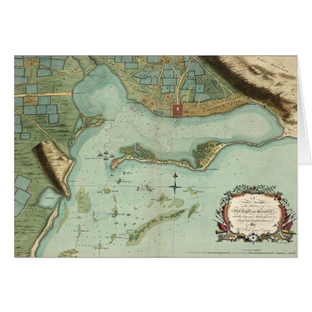 CARTÃO MAPA: JAMAICA, 1756 (Frente Horizontal)