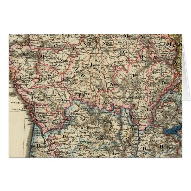 Cartão Mapa linguístico da França (Frente Horizontal)