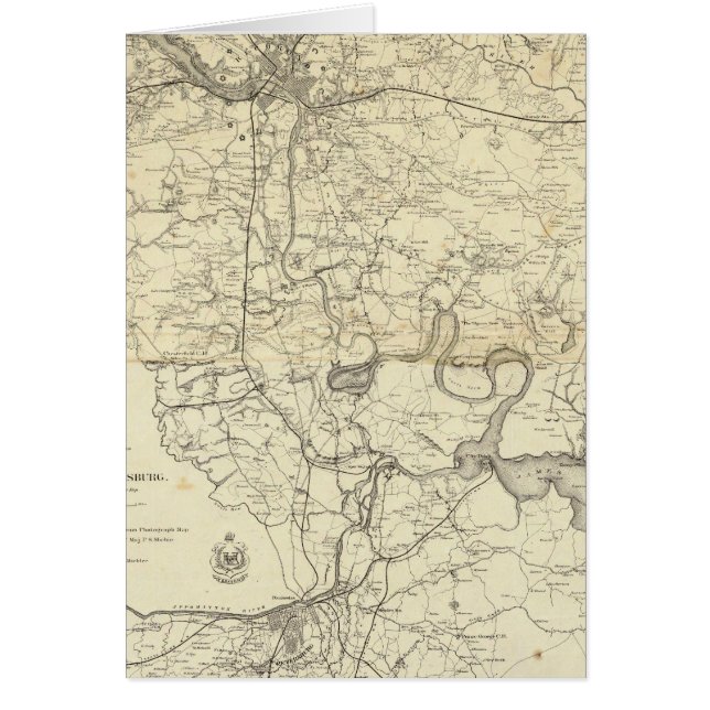 Cartão Mapa Militar dos Estados Unidos (Frente)