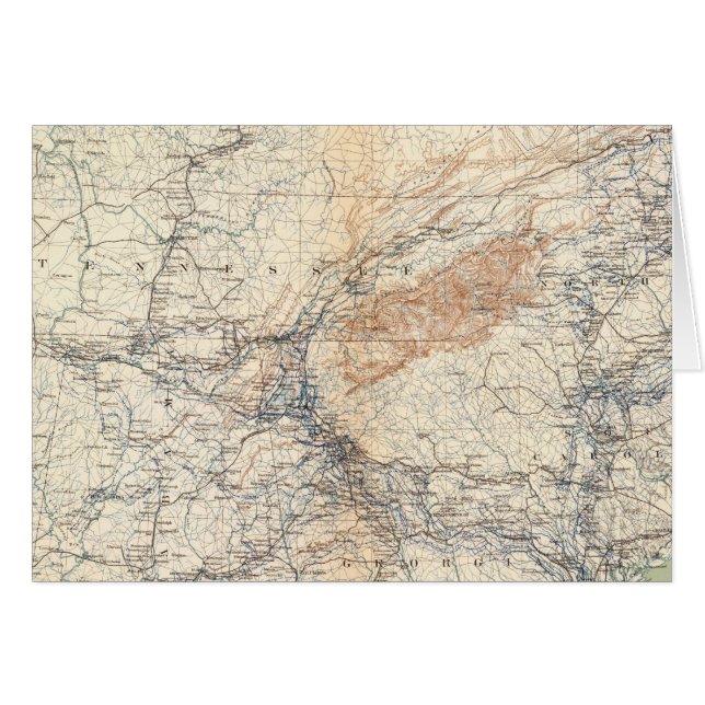 Cartão Mapa militar, WT Sherman (Frente Horizontal)