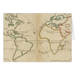 Cartão Mapa Mundial com Trópicos