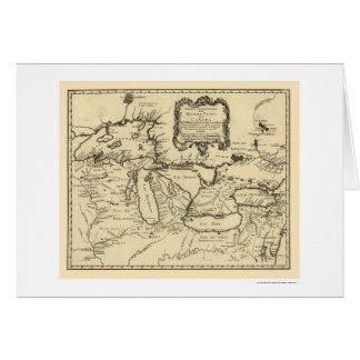 Cartão Mapa novo 1755 de France Canadá