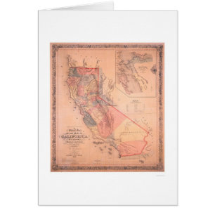 Cartão Mapa oficial de Califórnia