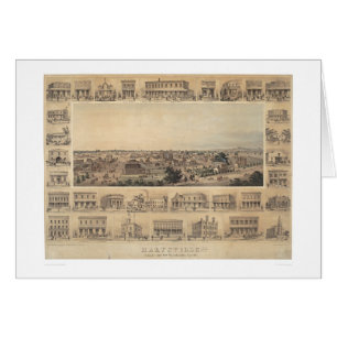 Cartão Mapa panorâmico de Marysville, Califórnia (2505A)