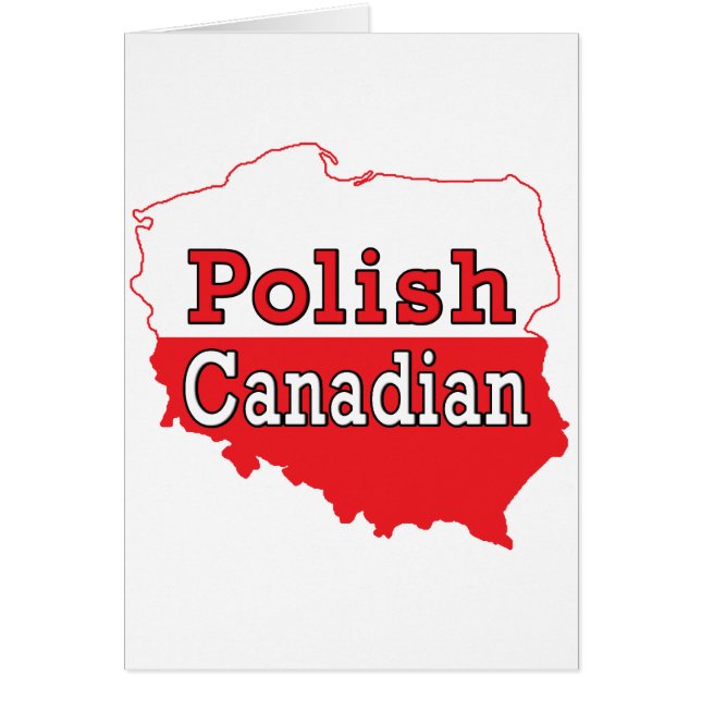 Cartão Mapa polonês do polonês do canadense (Frente)