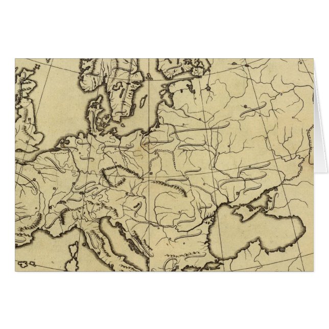 Cartão Mapa-quadro da Europa (Frente Horizontal)