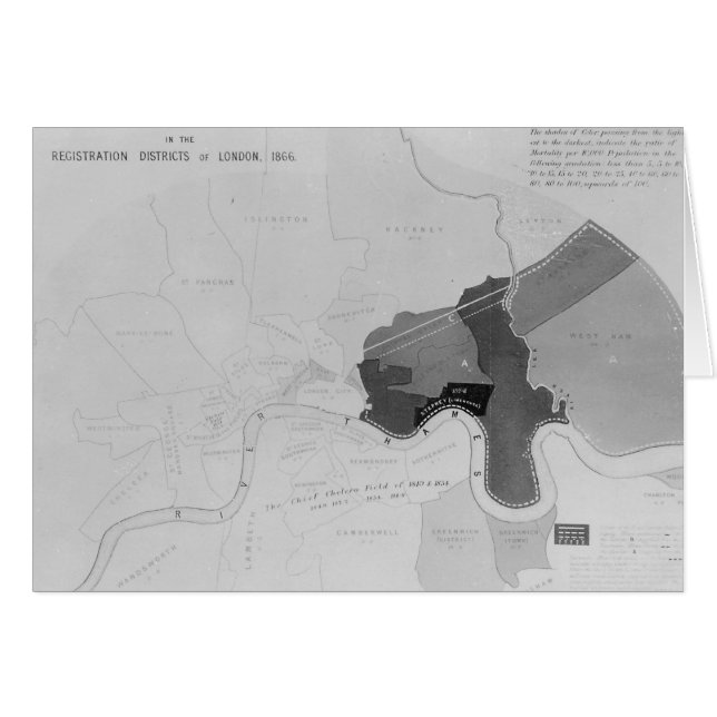 Cartão Mapa que mostra a distribuição das mortes (Frente Horizontal)