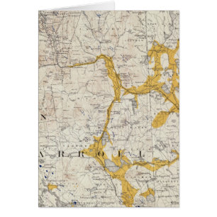 Cartão Mapa Topográfico e Glacial de New Hampshire 2