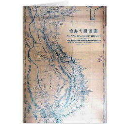 Cartão Mapa vietnamiano antigo