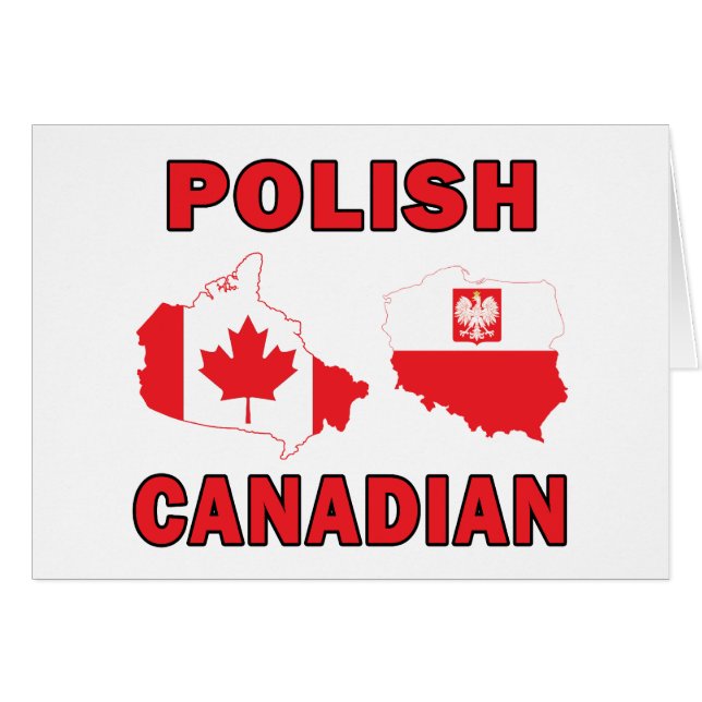 Cartão Mapas canadianos poloneses (Frente Horizontal)