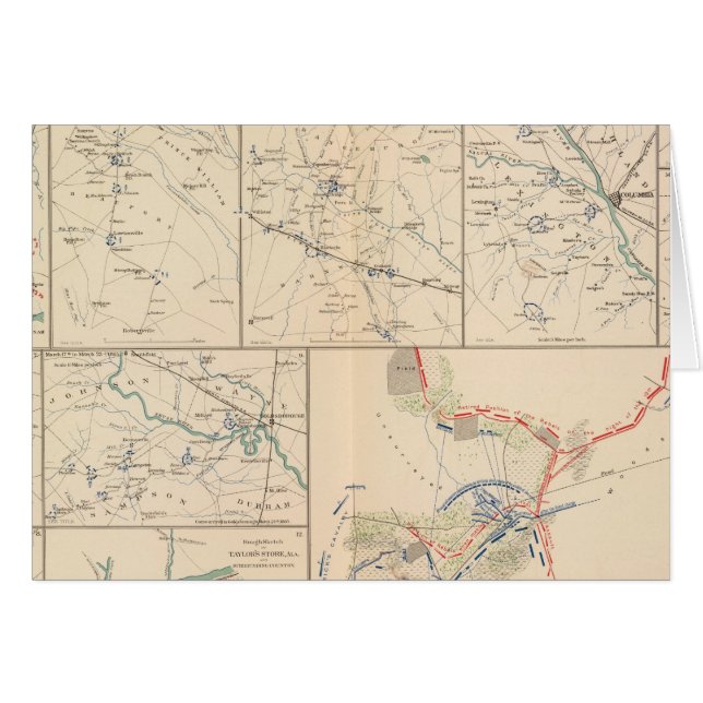 Cartão Mapas da campanha Savannah Goldsborough (Frente Horizontal)