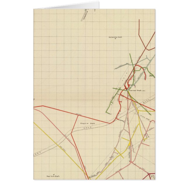 Cartão Mapas das minas de comstock Número VII (Frente)