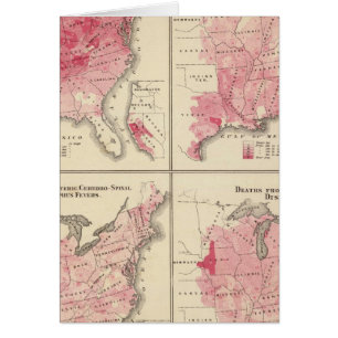 Cartão mapas de vitalidade dos Estados Unidos