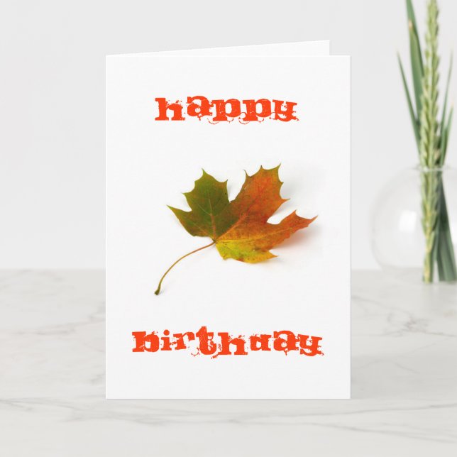 Cartão maple leaf (Frente)