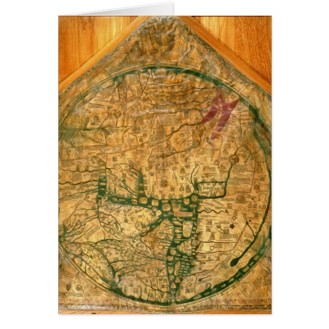 Cartão Mappa Mundi, c.1290 (Frente)
