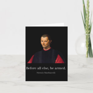 Cartão Maquiavelli Cita Arte Da Guerra Sábio Maquiavélico